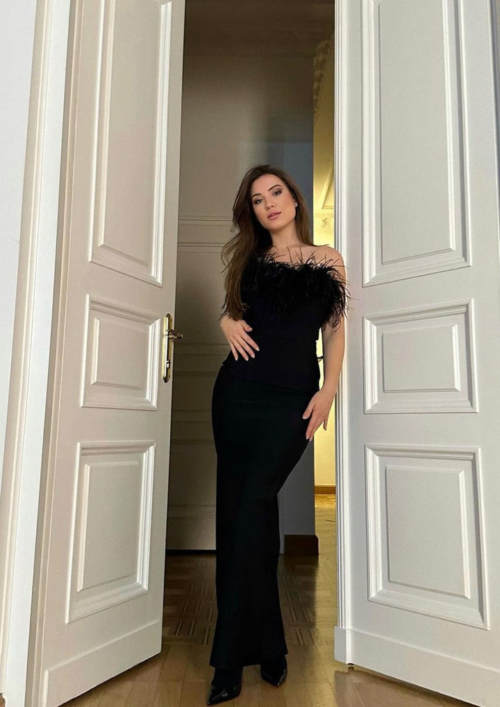 Anastasia | Luxurious Feather Dress
