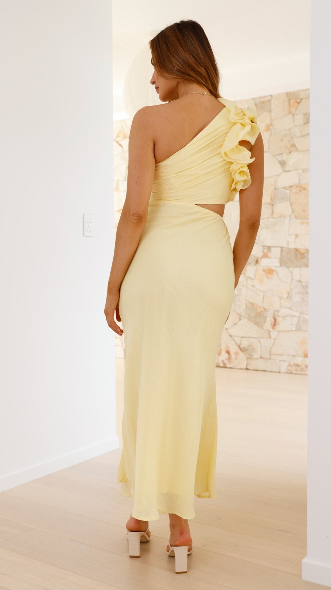 Blavor | One-Shoulder Cutout Maxi Dress
