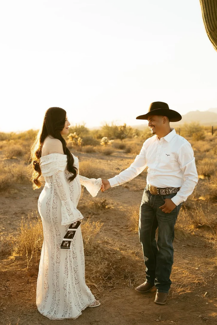 Rosie | Maternity Lace Maxi Dress