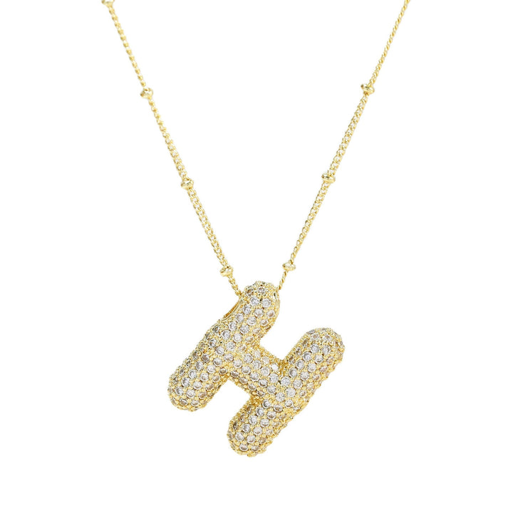 Savannah | Diamond Bubble Letter Necklace