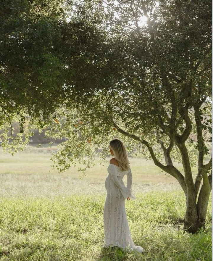 Rosie | Maternity Lace Maxi Dress