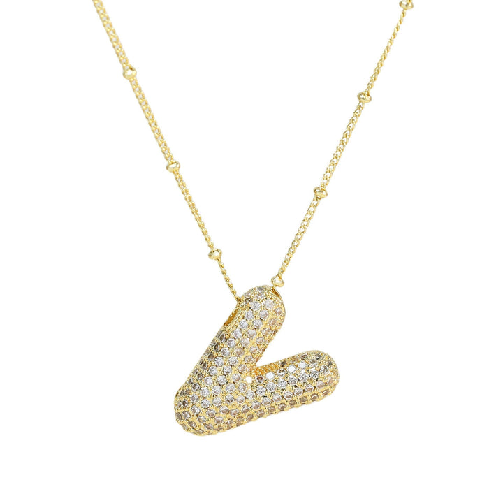 Savannah | Diamond Bubble Letter Necklace