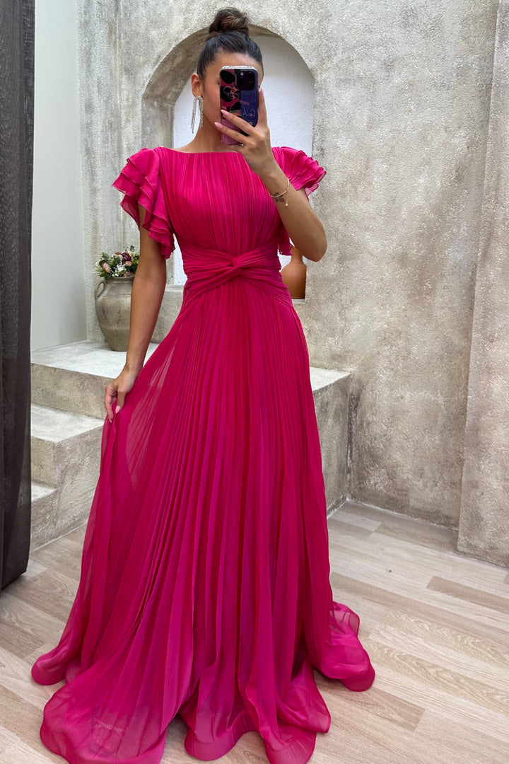 April | Pleated Evening Gown