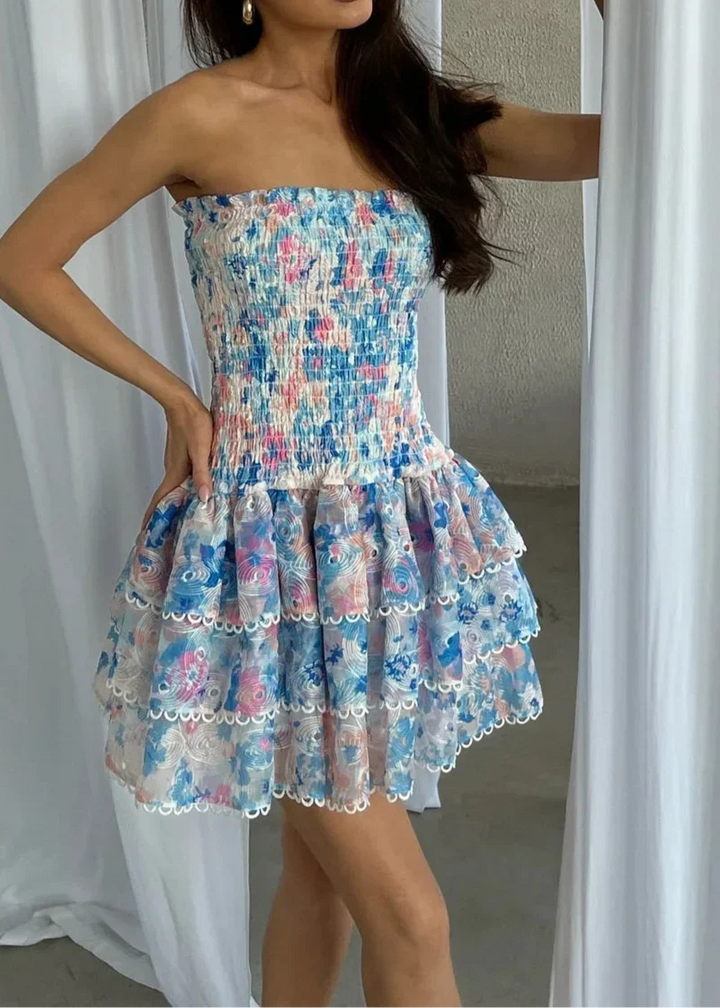 Kaylee | Strapless Floral Dress