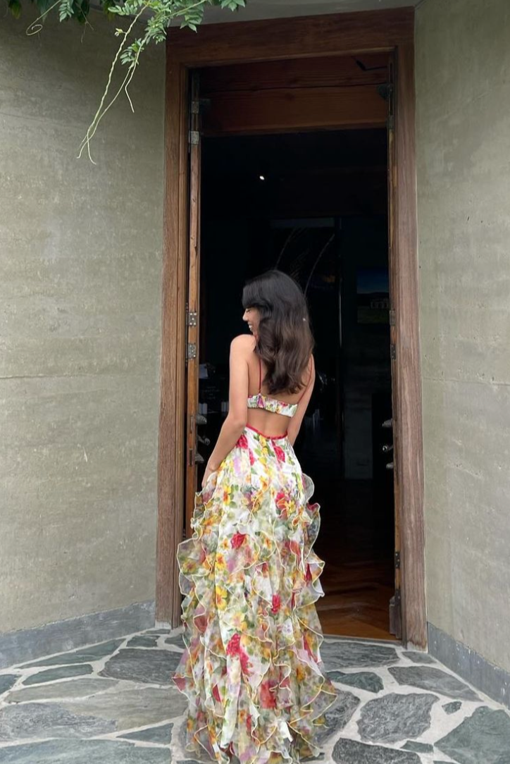 Saskia | Ruffle Maxi Dress