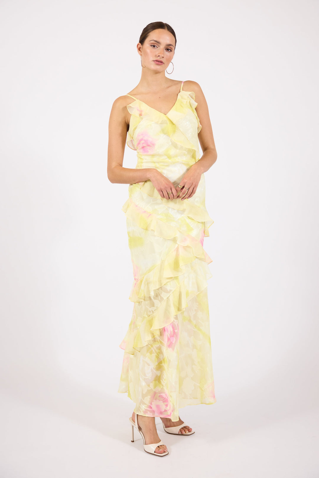 Cassidy | Sleeveless Ruffle Dress