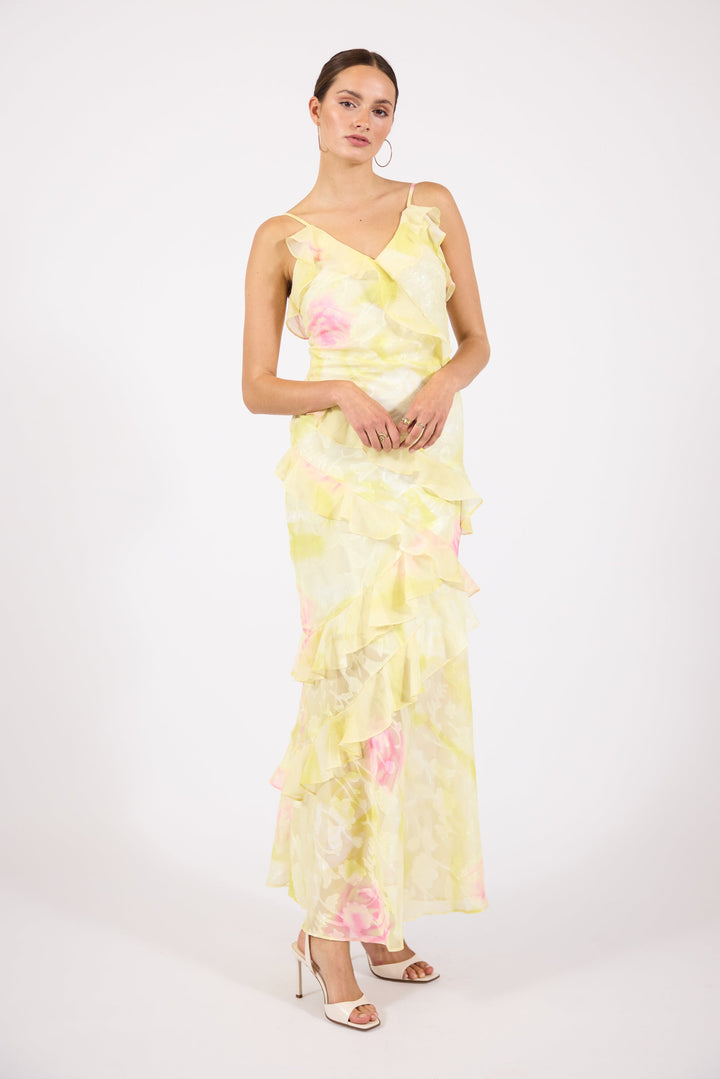 Cassidy | Sleeveless Ruffle Dress