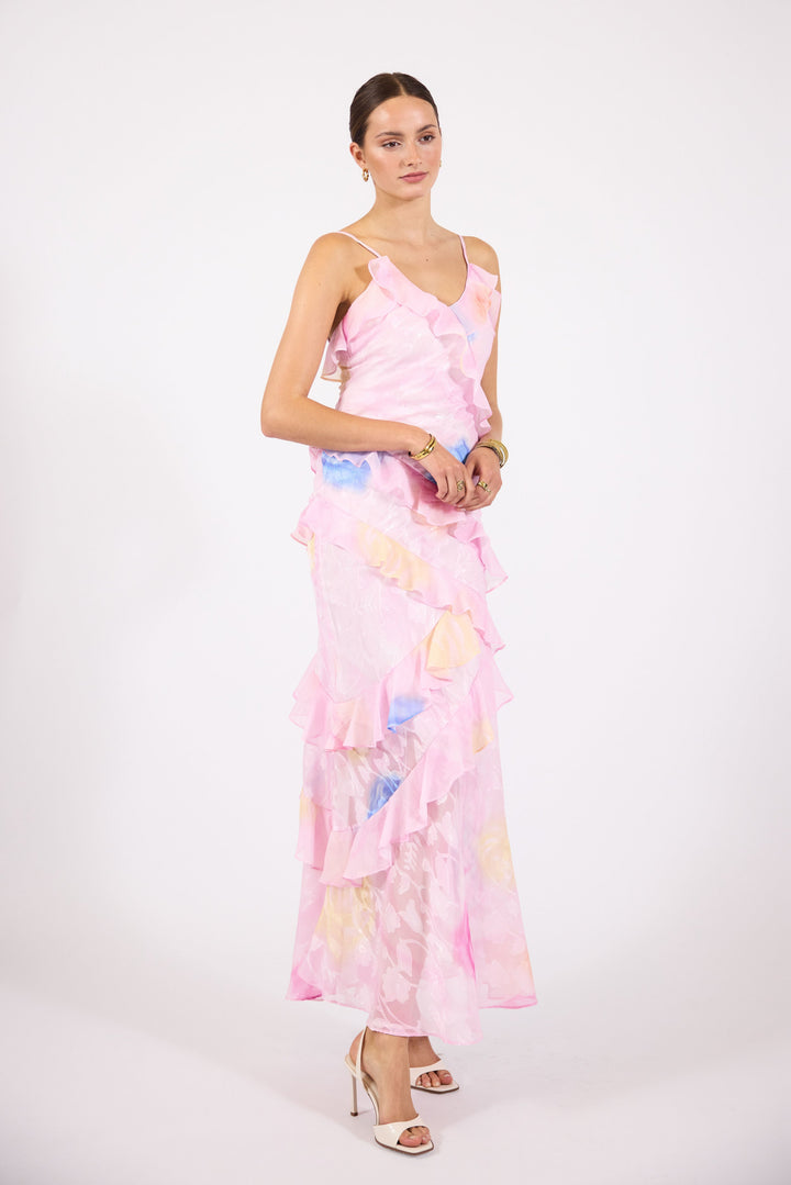 Cassidy | Sleeveless Ruffle Dress