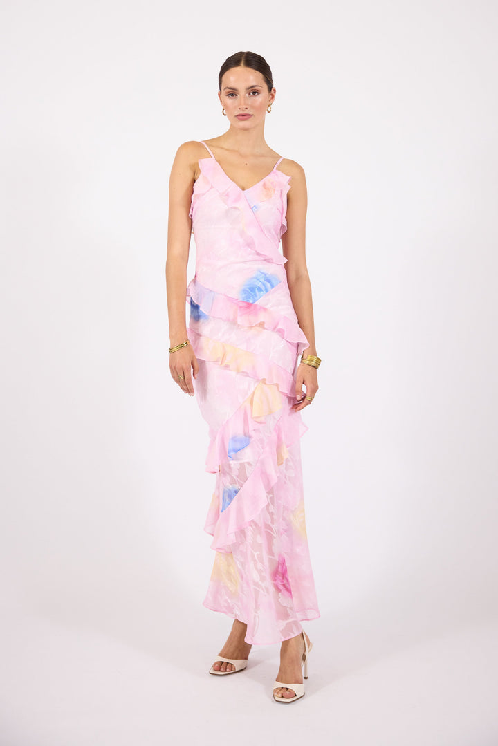 Cassidy | Sleeveless Ruffle Dress