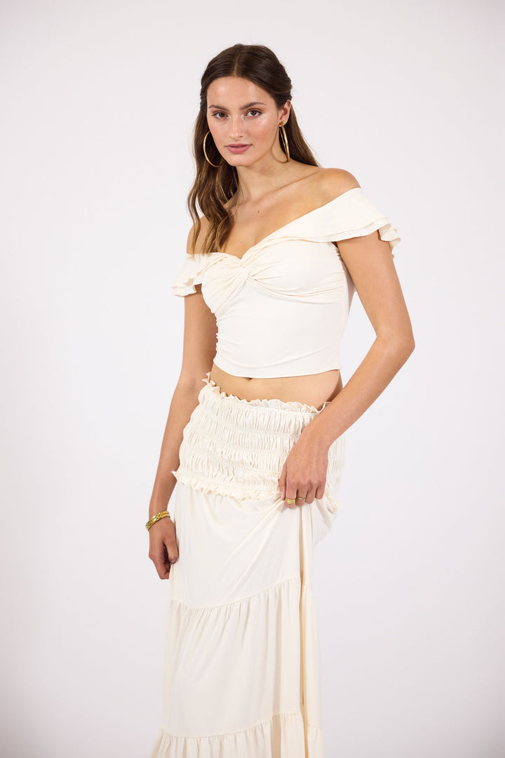 Paula | Sleeveless Top with Maxi Skirt Boho Set