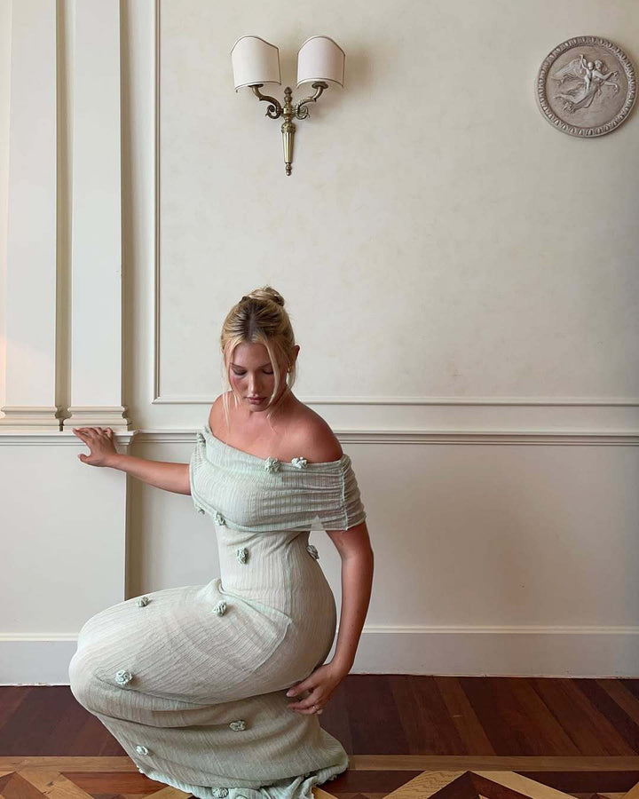 Luana | Maternity Off-Shoulder Maxi Dress