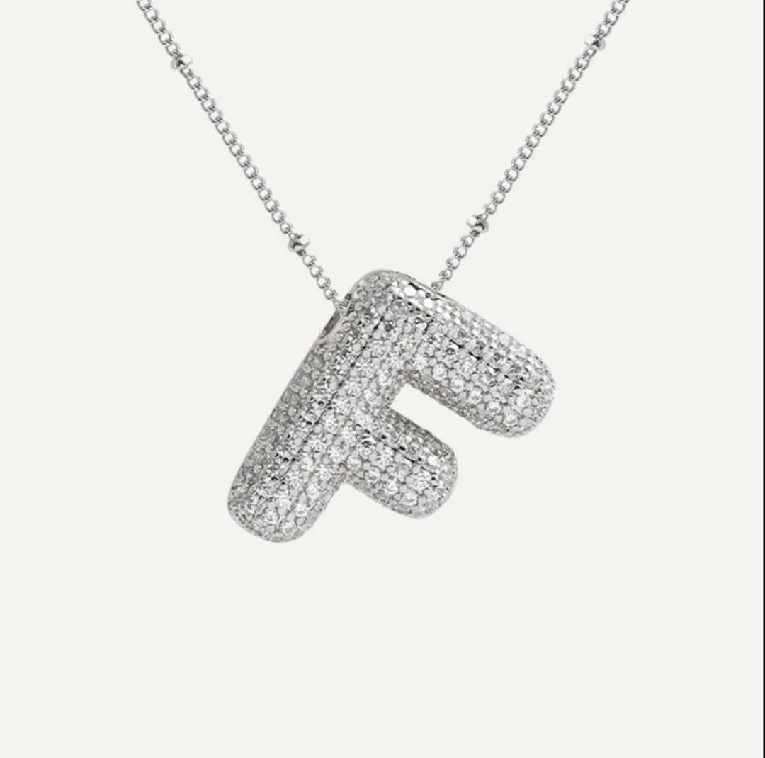 Savannah | Diamond Bubble Letter Necklace