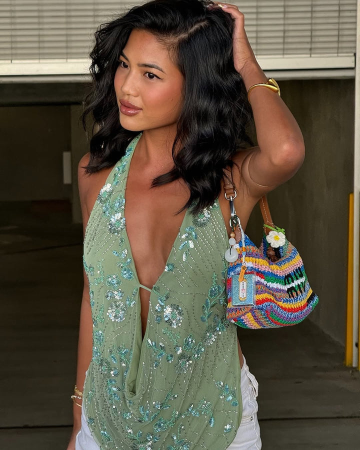 Paris | Cowl Neck Halter Top