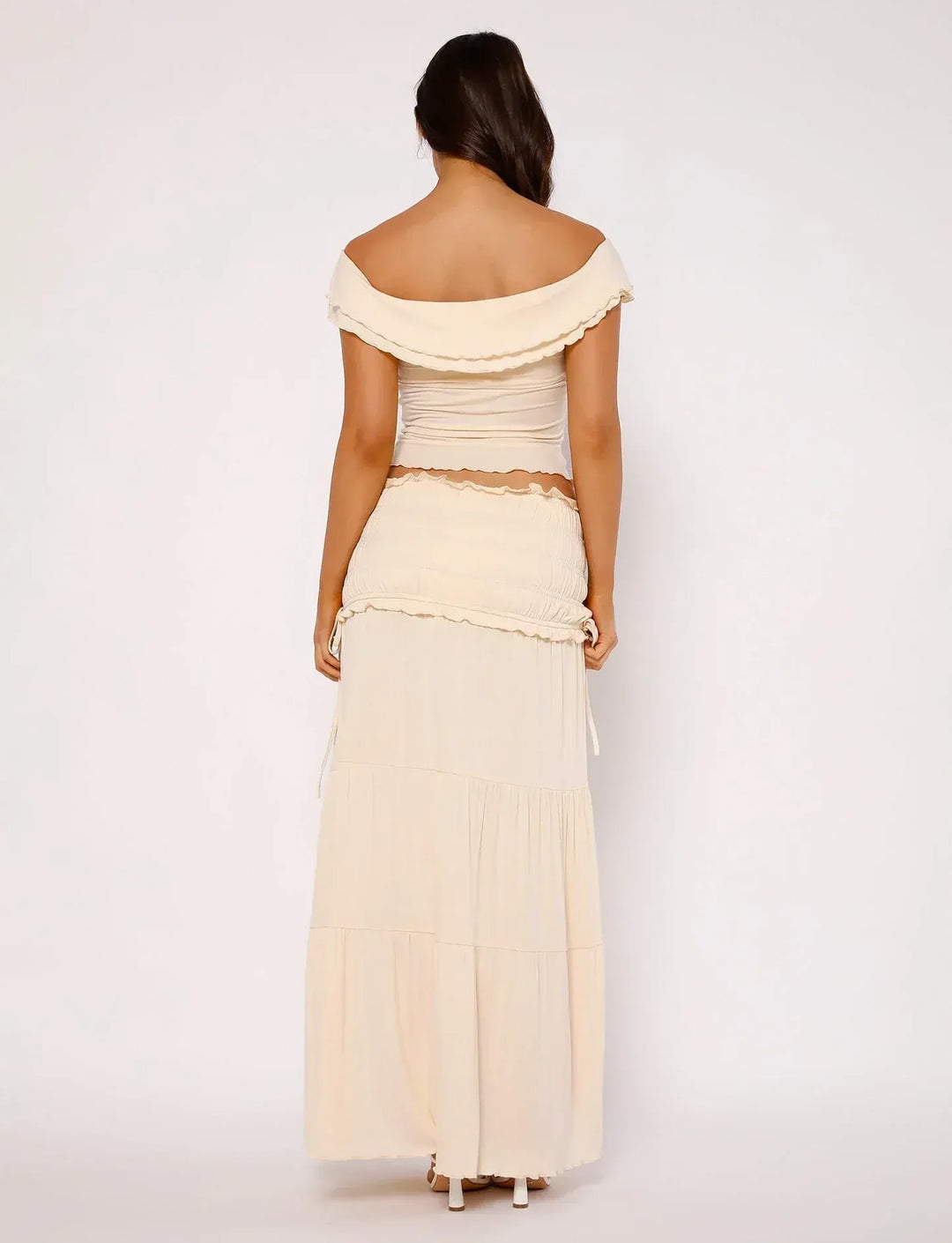 Paula | Ruffled Top with Maxi Skirt Boho Set