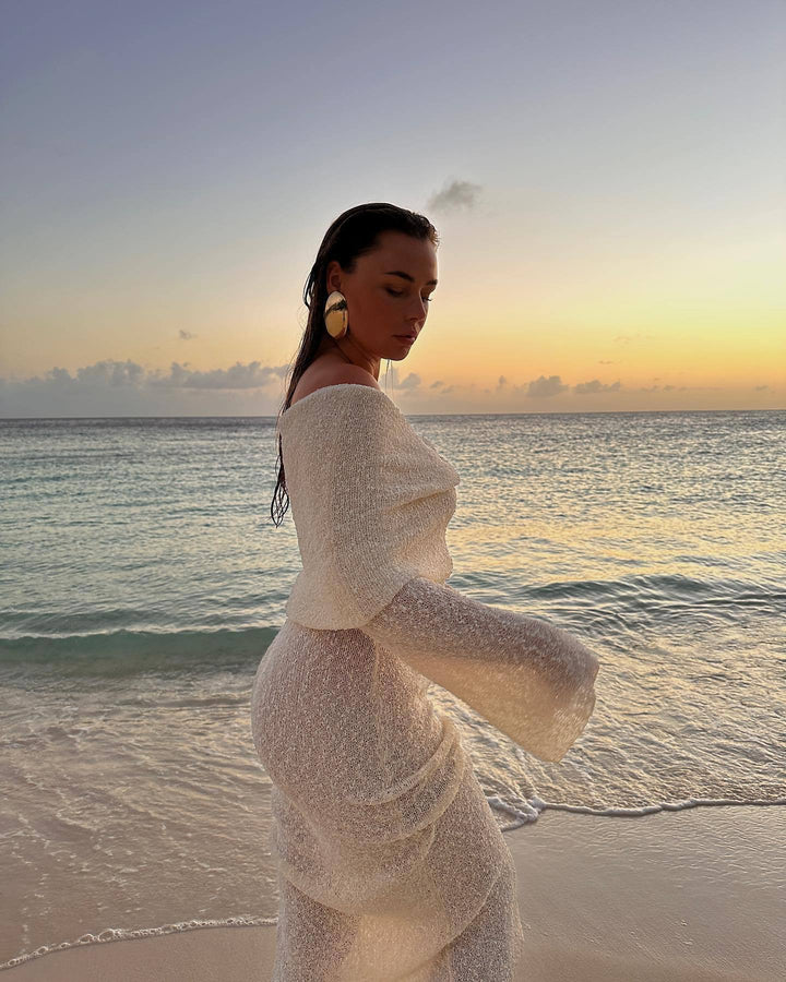 Nayara | Elegant Off Shoulder Maxi Dress