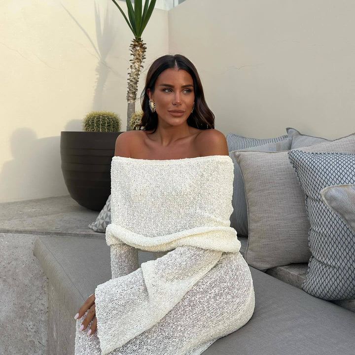 Nayara | Elegant Off Shoulder Maxi Dress