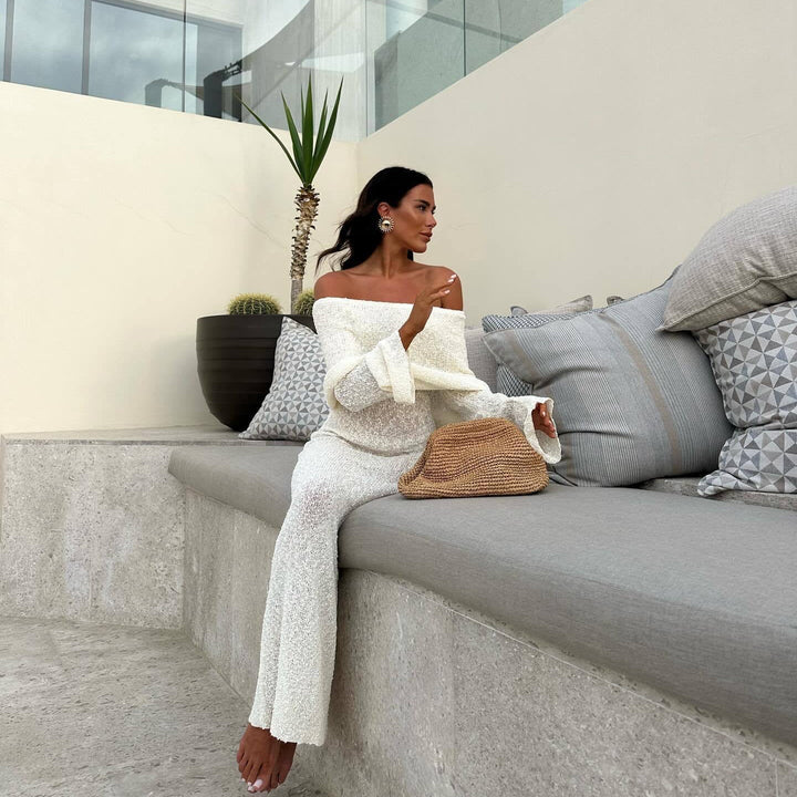 Nayara | Elegant Off Shoulder Maxi Dress