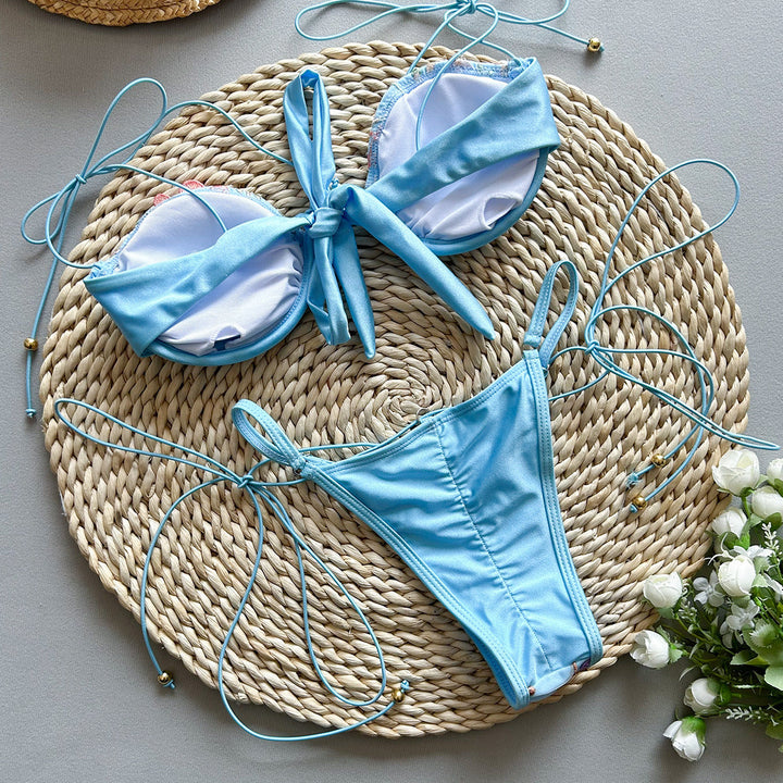Novalee | Embroidery Split Swimsuit