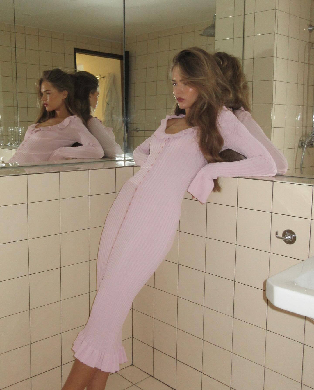 Neoma | Maternity Casual Long Sleeved Midi Dress