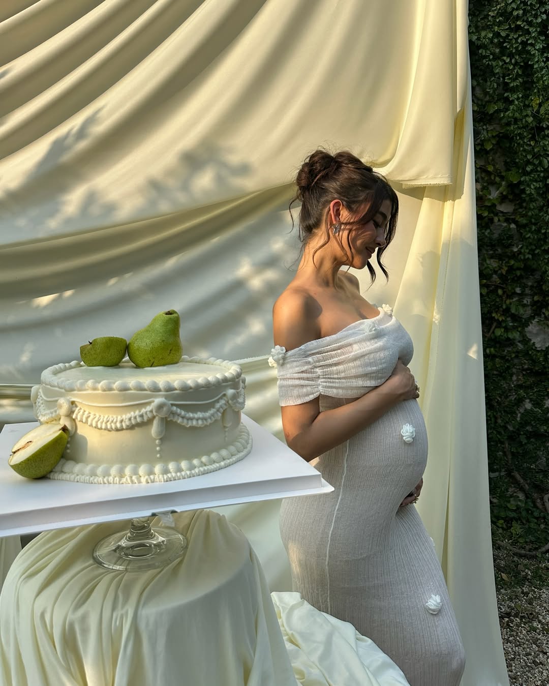 Luana | Maternity Off-Shoulder Maxi Dress