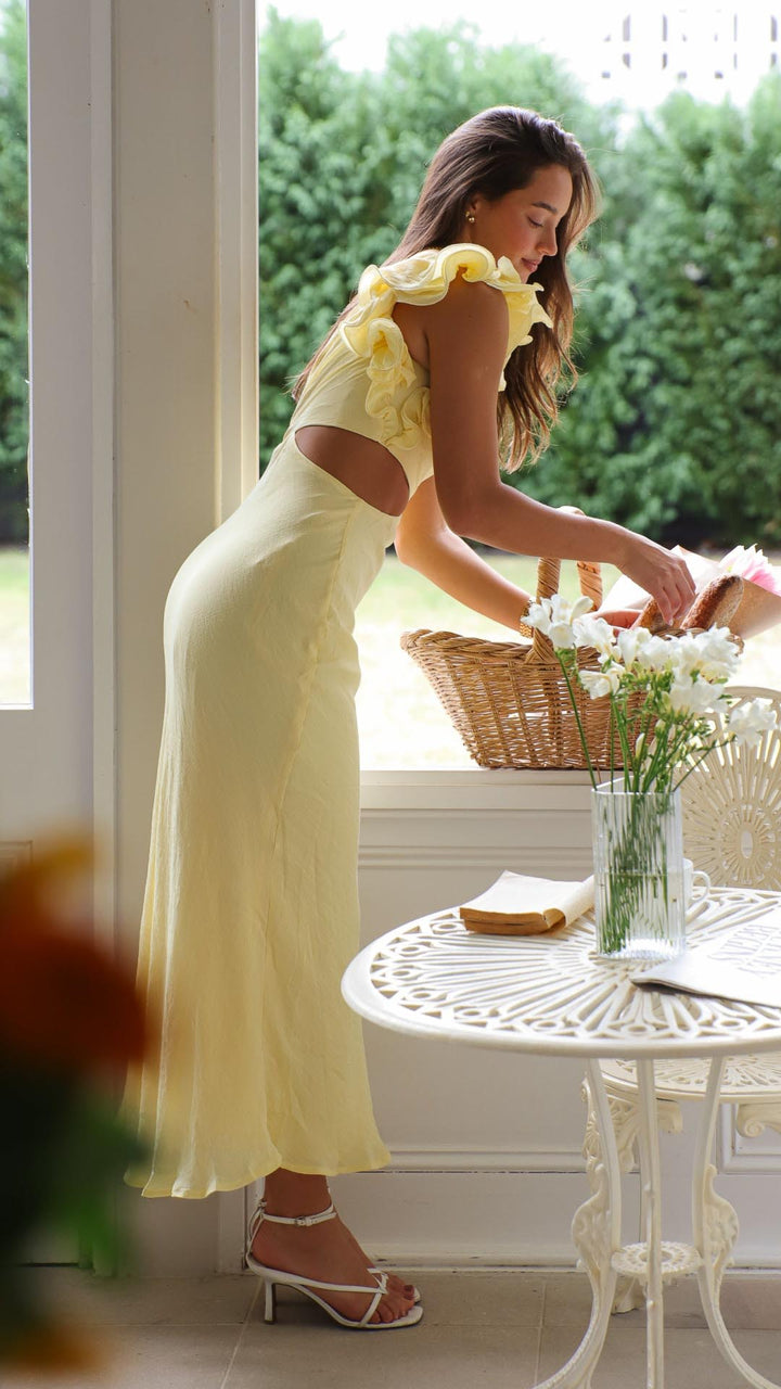 Blavor | One-Shoulder Cutout Maxi Dress