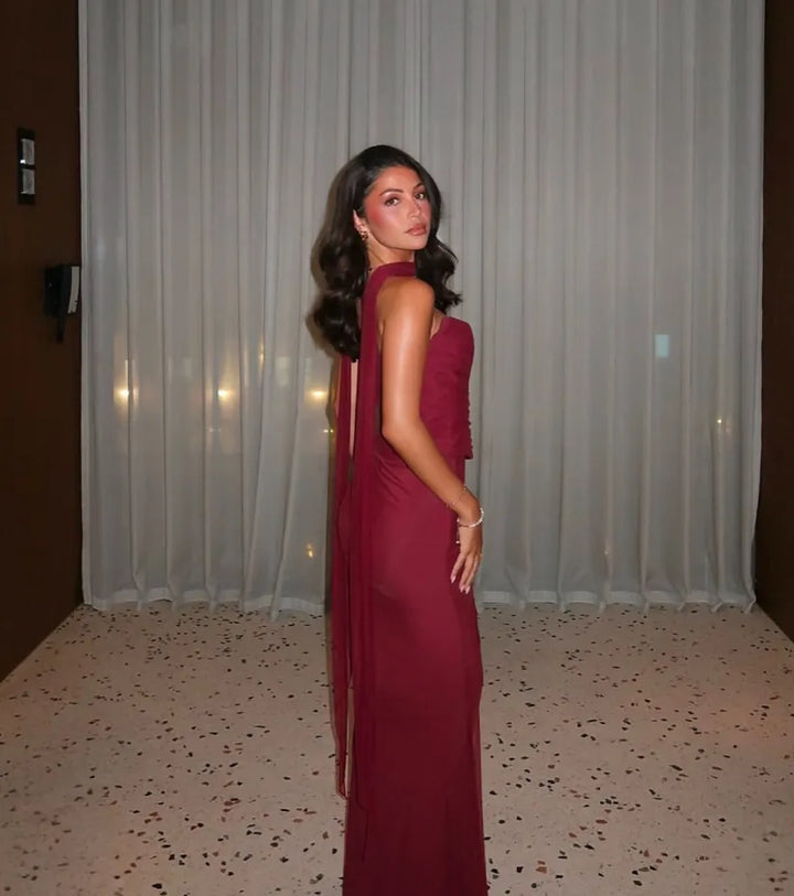 Aniyah | Strapless Bodycon Maxi Dress